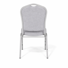 Stuhl mit silbernem Rahmen und hellgrauem Bezug, HALLSEAT MX SMOOTH SR/LIGHT GY