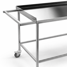 Edelstahl-Rolltisch, HOSPI TROLLEY M SS