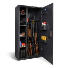 Waffenschrank für 7 Waffen mit Schlüsselschloss, GUNCAB PT 1300/650/350 K 7016