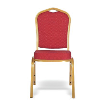 Stuhl mit goldenem Rahmen und rotem Bezug, HALLSEAT MX STRONG GD/RD