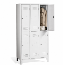 LOCKER CH 3/6 F - 6-türiger Garderobenschrank mit kurzen Türen