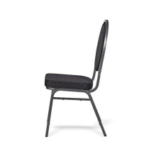 Stuhl mit anthrazitfarbenem Rahmen und schwarzem Bezug, HALLSEAT MX ROUND ATBK