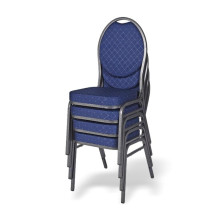 Stuhl mit anthrazitfarbenem Rahmen und blauem Bezug, HALLSEAT MX ROUND AT/DBE