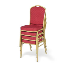 Stuhl mit goldenem Rahmen und rotem Bezug, HALLSEAT MX SMOOTH GD/RD