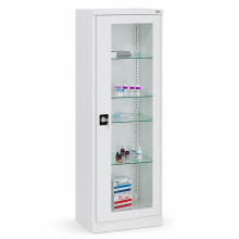 Arzneimittelschrank mit verglasten Türen, HOSPICAB M 1800/600/435 9003