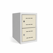 1+1-türiger Schuhschrank mit einer Fachbreite von 300 mm - RAL 1013