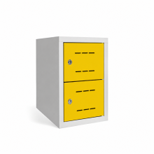 1+1-türiger Schuhschrank mit einer Fachbreite von 300 mm - RAL 1023