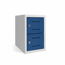 1+1-türiger Schuhschrank mit einer Fachbreite von 300 mm - RAL 5010