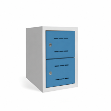 1+1-türiger Schuhschrank mit einer Fachbreite von 300 mm - RAL 5012