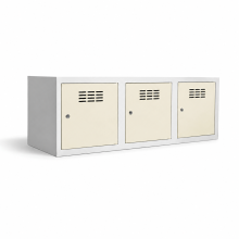 3-türiger Schuhschrank mit einer Fachbreite von 400 mm - RAL 1013