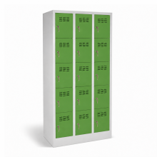 15-Fächer-Schrank zur Aufbewahrung von Wertgegenständen - RAL 6018