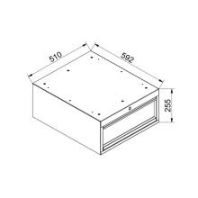MODULBENCH GE 2000 D1 UD | Pracovný stôl s 1 závesnou zásuvkou a nastaviteľnými nohami, 2000 mm