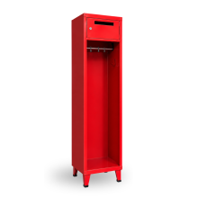 LOCKER H 1 FIRE 3000 - Feuerwehrspind - Einzel, galvanisiert mit Helmhalter