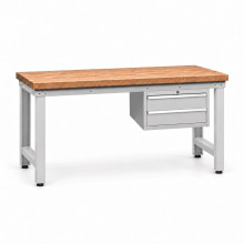 Werkbank mit 2 Hängeschubladen, 1500 mm - Illustrationsfoto