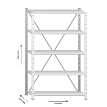 SRACK 2000/1190/430 5 ZN | Fachbodenregal Grundmodul