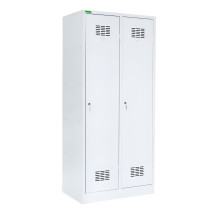 2-türiger Garderobenschrank mit Trennwand, LOCKER H 2 BW