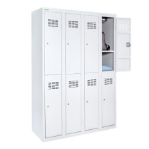 8-türiger Garderobenschrank mit kurzen Türen, LOCKER H 4/8