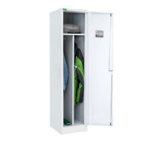 1-türiger Garderobenschrank mit Trennwand, LOCKER H 1 BW