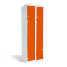 4-türiger Garderobenschrank mit Z-förmigen Türen, LOCKER H Z4 300