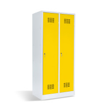 2-türiger Garderobenschrank mit Trennwand, LOCKER H 2 BW