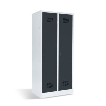 2-türiger Garderobenschrank mit Trennwand, LOCKER H 2 BW