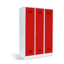 3-türiger Garderobenschrank mit Trennwand, LOCKER H 3 BW