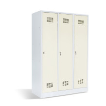 3-türiger Garderobenschrank mit Trennwand, LOCKER H 3 BW