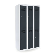 6-türiger Umkleideschrank mit kurzen Türen, LOCKER H 3/6