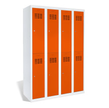8-türiger Garderobenschrank mit kurzen Türen, LOCKER H 4/8