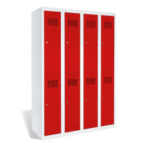 8-türiger Garderobenschrank mit kurzen Türen, LOCKER H 4/8