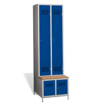 2+2-türiger Garderobenschrank mit integrierter Sitzbank und Schuhschränken, COMFORT H 2