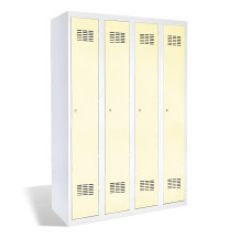 4-türiger Garderobenschrank mit langen Türen, LOCKER H 4