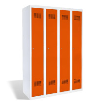 4-türiger Garderobenschrank mit langen Türen, LOCKER H 4