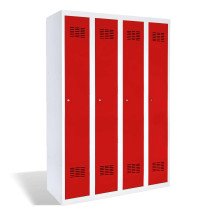 4-türiger Garderobenschrank mit langen Türen, LOCKER H 4