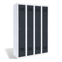 4-türiger Garderobenschrank mit langen Türen, LOCKER H 4