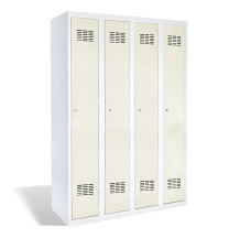 4-türiger Garderobenschrank mit langen Türen, LOCKER H 4