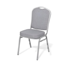Stuhl mit silbernem Rahmen und hellgrauem Bezug, HALLSEAT MX SMOOTH SR/LIGHT GY