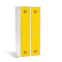 2-türiger Garderobenschrank mit Trennwand, LOCKER M 2 BW