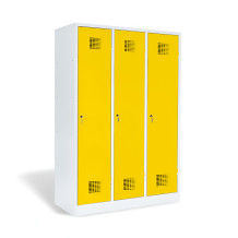3-türiger Garderobenschrank mit Trennwand, LOCKER M 3 BW