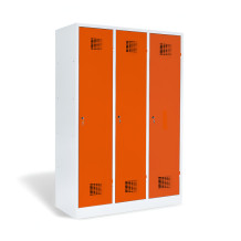 3-türiger Garderobenschrank mit Trennwand, LOCKER M 3 BW