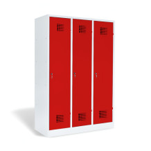 3-türiger Garderobenschrank mit Trennwand, LOCKER M 3 BW
