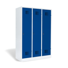 3-türiger Garderobenschrank mit Trennwand, LOCKER M 3 BW