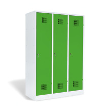 3-türiger Garderobenschrank mit Trennwand, LOCKER M 3 BW