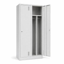 2-türiger Garderobenschrank mit Trennwand, LOCKER CH 2 BW