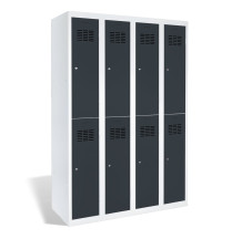 8-türiger Garderobenschrank mit kurzen Türen, LOCKER H 4/8