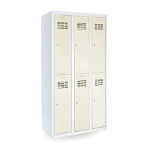6-türiger Umkleideschrank mit kurzen Türen, LOCKER H 3/6