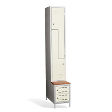 2+2-türiger Garderobenschrank mit Z-Türen, integrierter Sitzbank und Schuhschränken, COMFORT H Z2 300