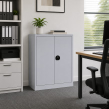 Büroschrank mit 2 Fachböden, DOCUCAB H 1000/800/420 GY, Illustrationsfoto