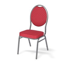 Stuhl mit anthrazitfarbenem Rahmen und schwarzem Bezug, HALLSEAT MX ROUND AT/RD
