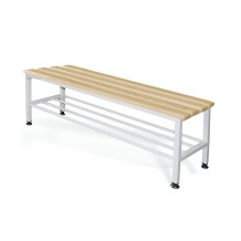 Garderobenbank 1500 mm lang mit Schuhrost, BRIDGE IM 1500 + 4P